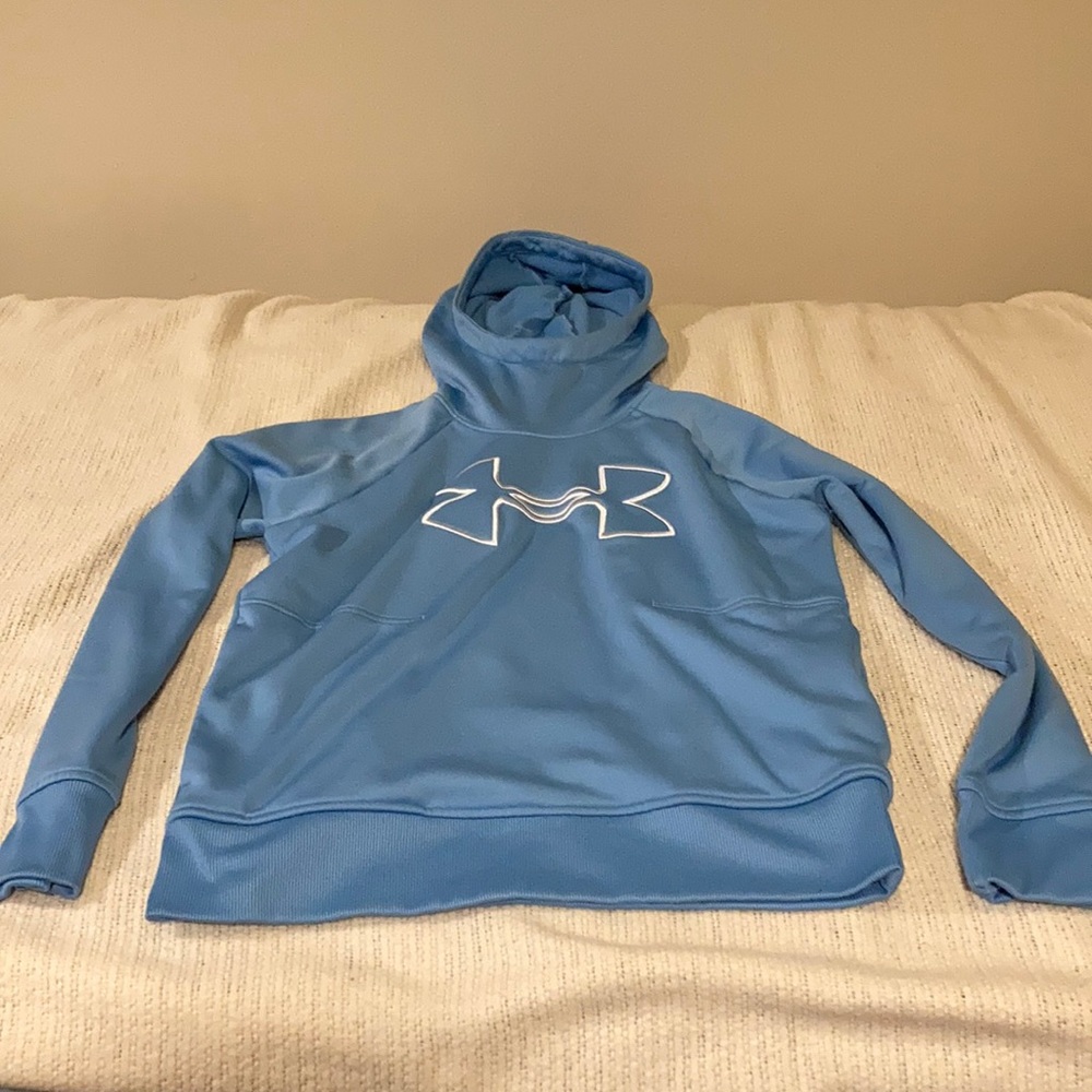 Women’s light blue Under Armour hooded sweatshirt